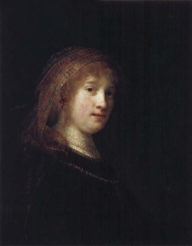 REMBRANDT Harmenszoon van Rijn Saskia with a Veil